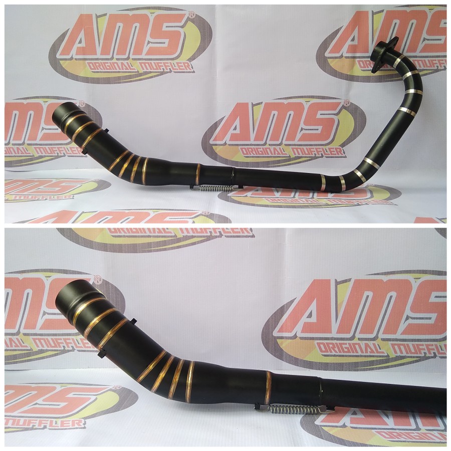 Pipa leher knalpot racing full hitam r15 - byson - vixion - cbr150r