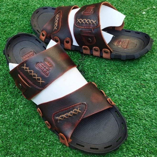 SANDAL SLOP PRIA 100% KULIT SAPI ASLI