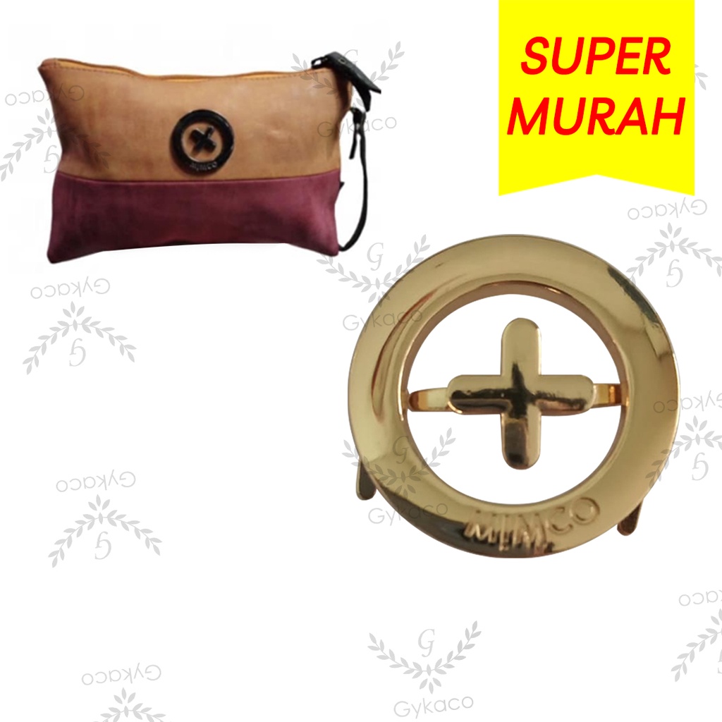 Variasi V169 Logo Plat M!MCO (Bulat + X terpisah) - Aksesoris Tas &amp; Dompet Wanita Fashion (IMPORT)