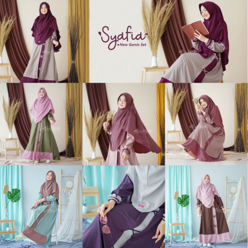 Syafia Alwa by Alwahijab (set gamis+hijab)