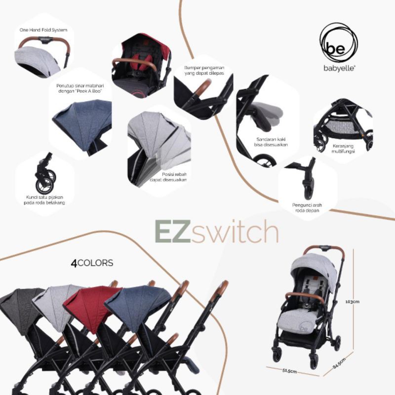 Stroller babyelle ez switch s523 rs