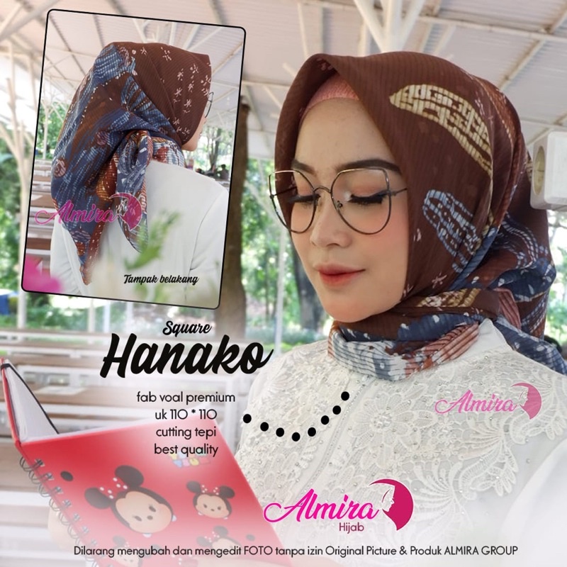 jilbab segiempat square hanako by almirahijab