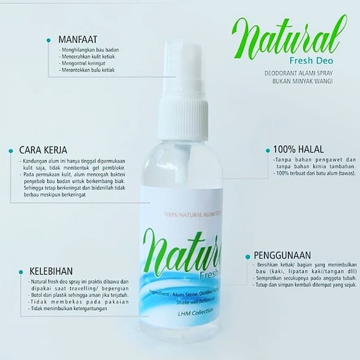 Recommended Natural Fresh Deo Refill 250 Ml Deodorant Spray Tawas Shopee Indonesia