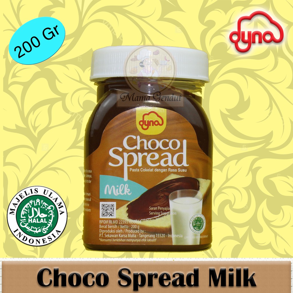 

Selai Roti/Selai Coklat/Coklat Oles/Dyna Choco Spread Milk Selai Coklat Susu 200 gr