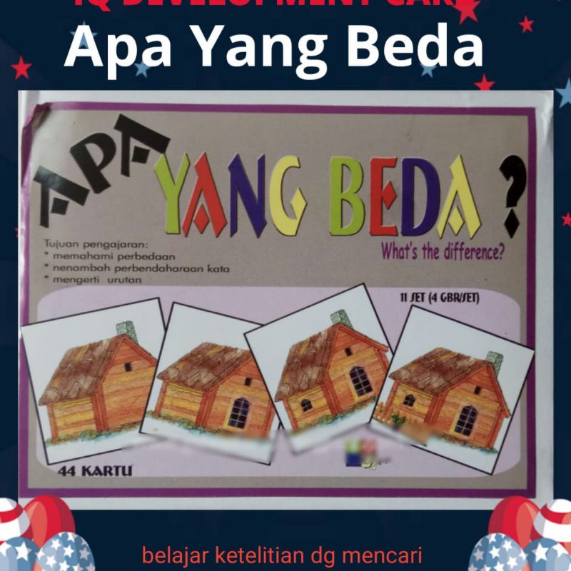 [BLUETOYS] Kartu Apa Yang Beda/IQ Development/Alat Terapi Wicara