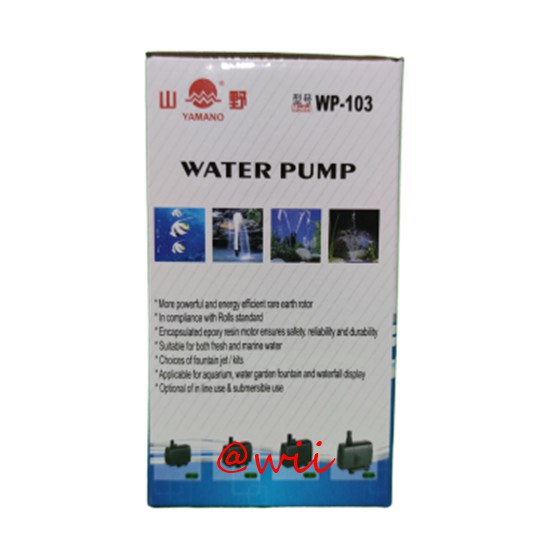 YAMANO WP 103 WP103 WP-103 Pompa Air Celup Pompa Kolam Aquarium