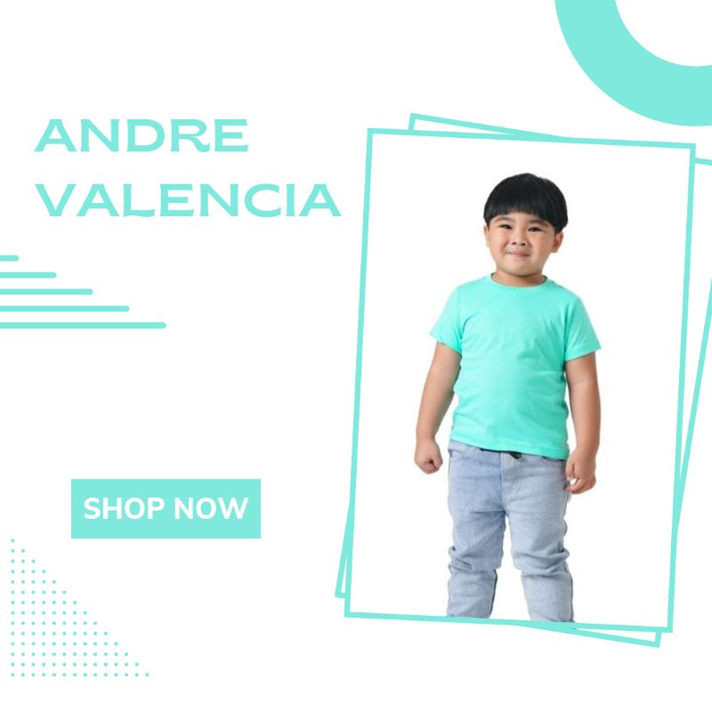 ANDRE VALENCIA - Kids Tosca Green Tee - Kaos Polos Anak Hijau Tosca