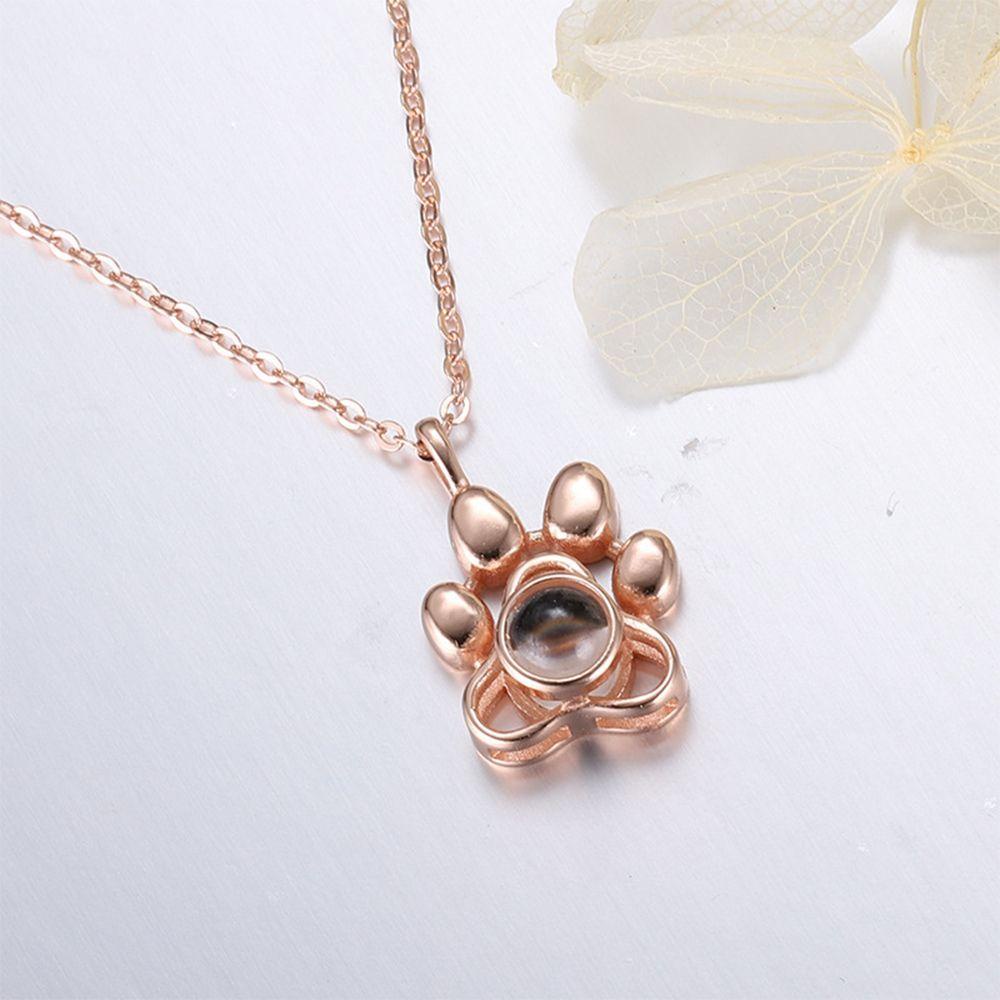 Lily Pasangan Paw Kalung Perhiasan Hadiah Ulang Tahun Gantungan Kunci Hari Valentine Pet