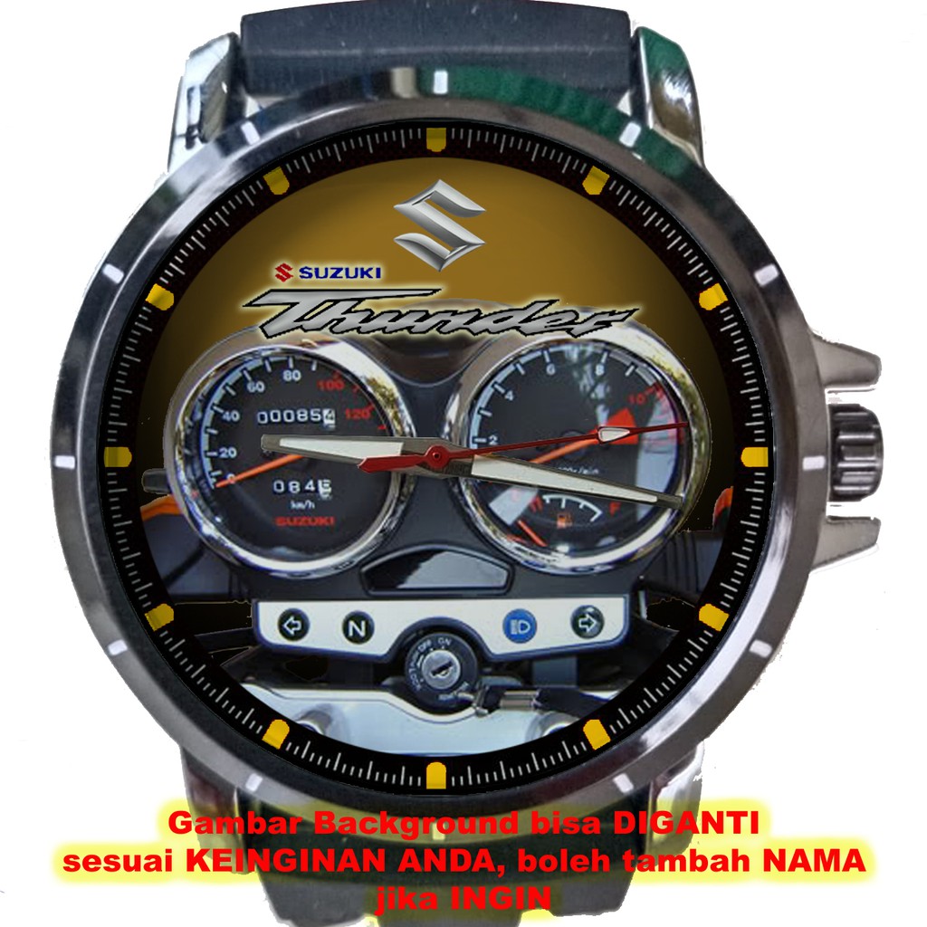 Suzuki THUNDER 125 Speedometer art 4 Keren Jam Tangan Pria Custom Gambar Logo Nama