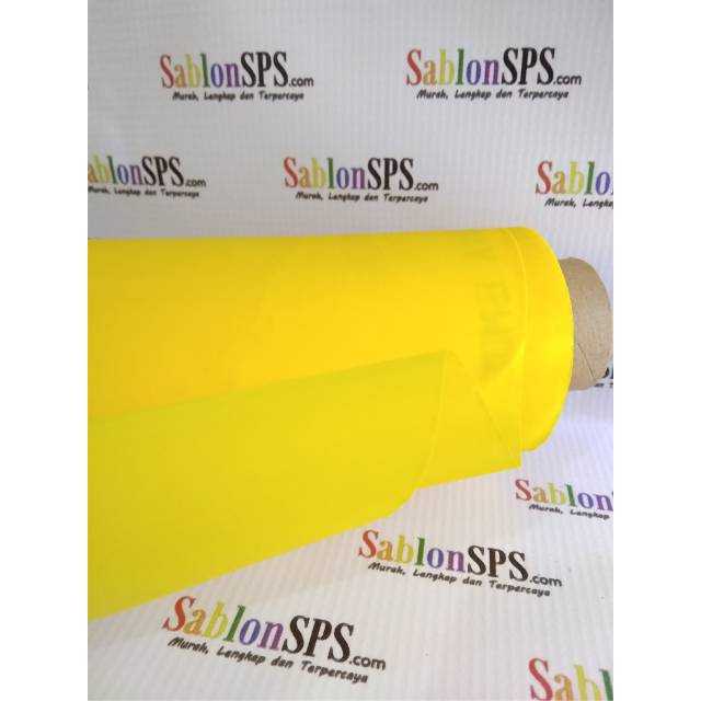 Kain Screen Mesh Sablon T77 Kuning L:165cm