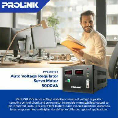 STABILIZER PROLINK PVS5001CD AVR SERVO MOTOR CONTROLLED / 5000VA