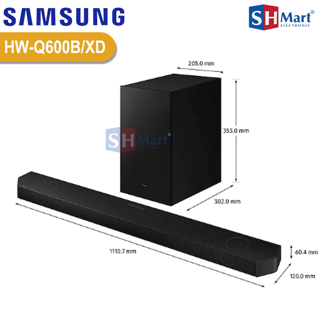 SOUNDBAR SAMSUNG HW-Q600B TRUE DOLBY ATMOS DTS:X HWQ600B Q600B 3.1.2CH GARANSI RESMI