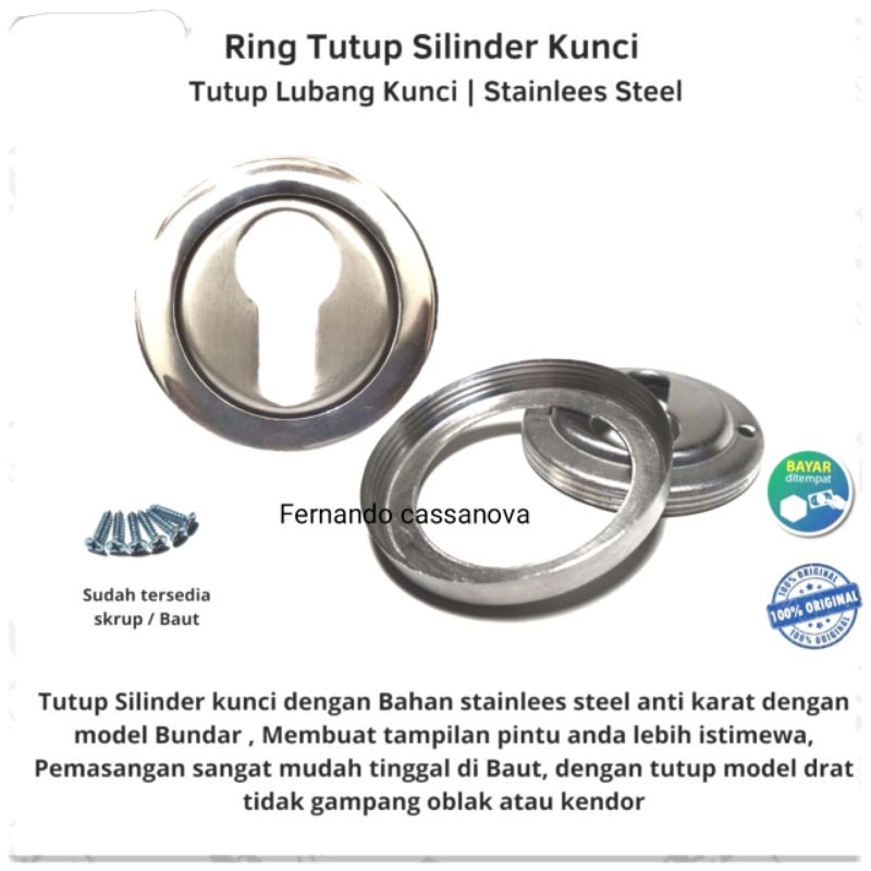 Lubang kunci Body pelor Bulat stainless