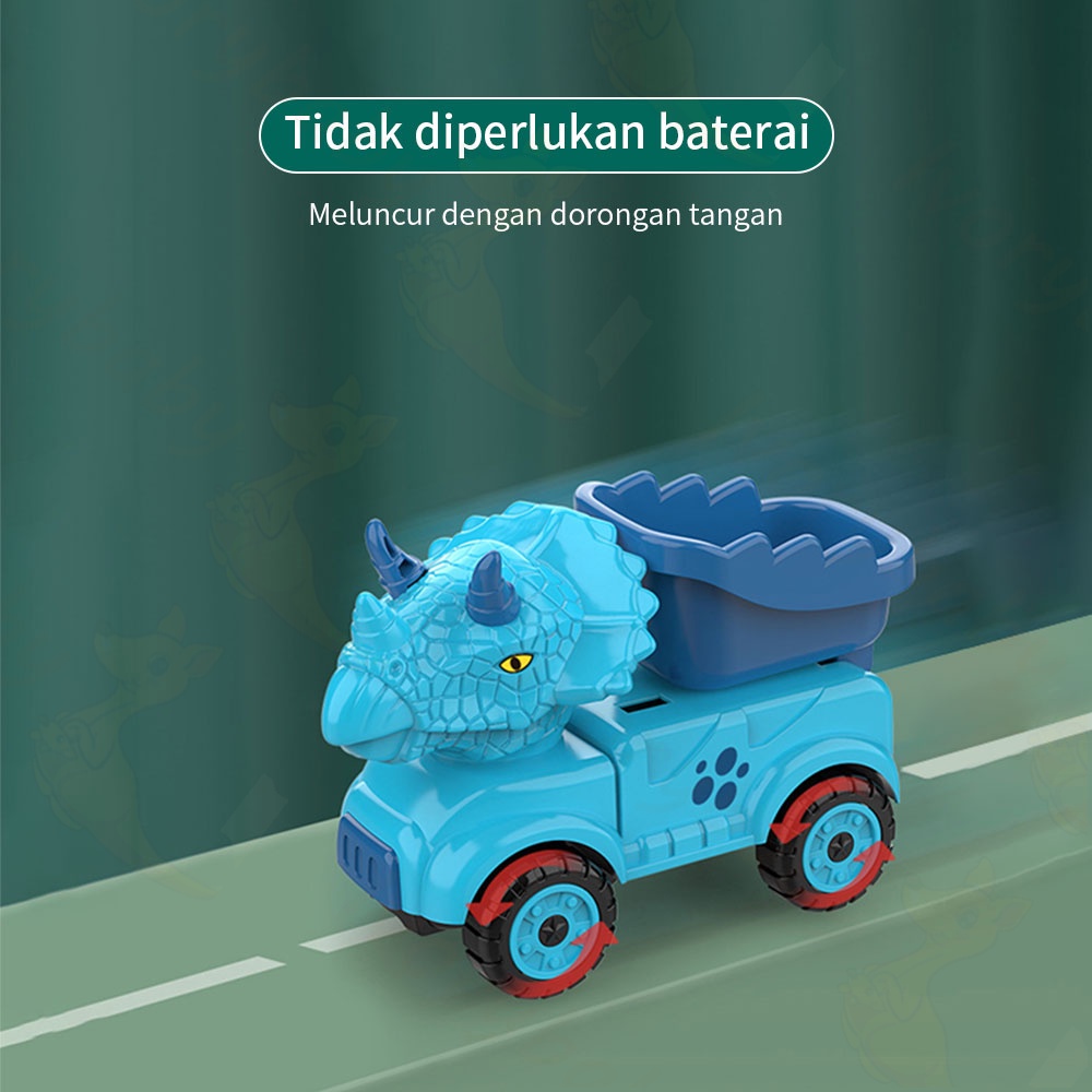 Ivorybaby mainan dinosaurus untuk anak mainan mobil mobilan