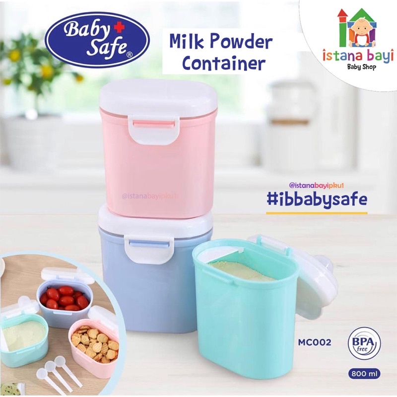 Baby Safe Milk Powder Container 800 Ml- Baby Safe MC002/wadah susu bubuk/tempat penyimpanan susu