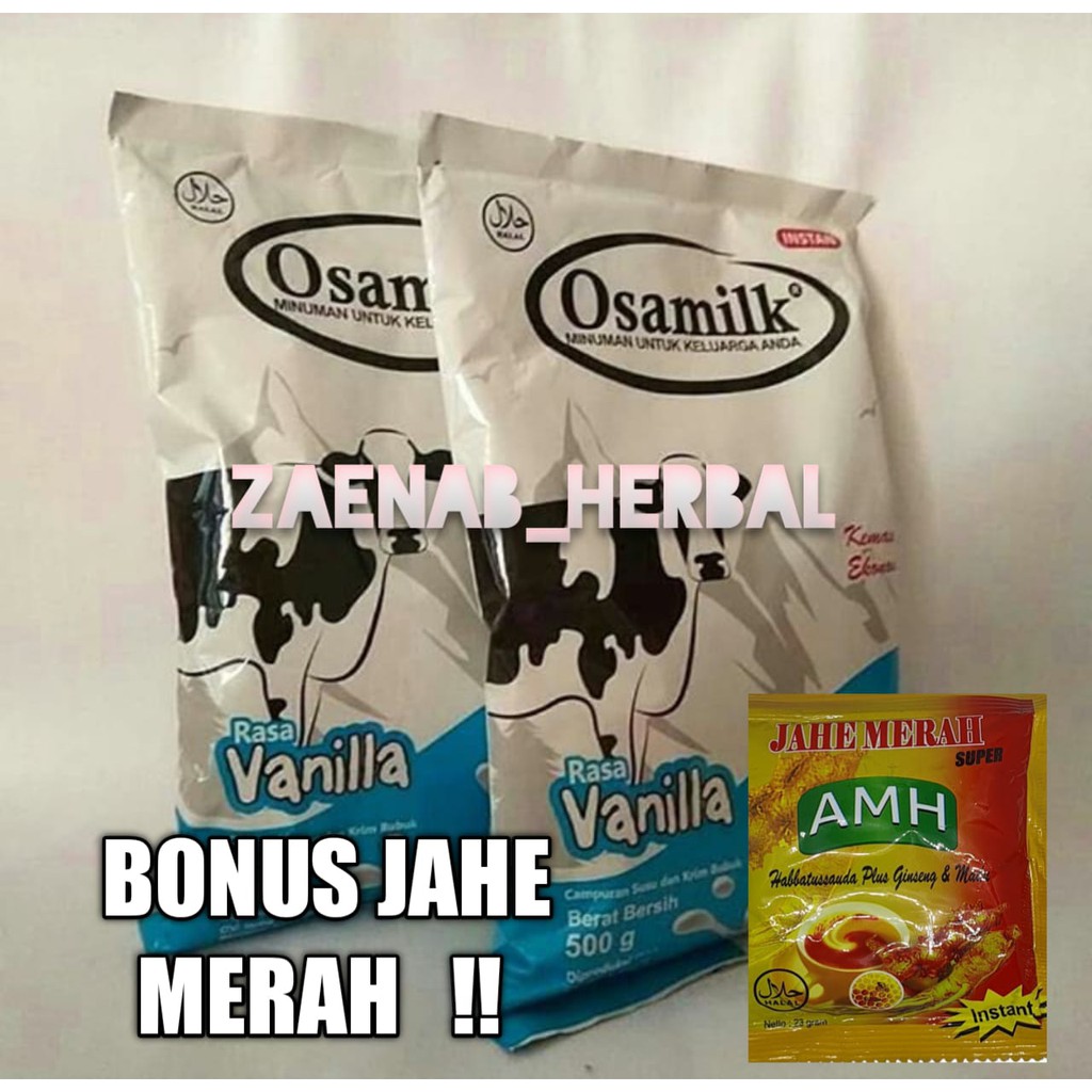 

SUSU OSAMILK VANILLA BONUS JAHE MERAH BERLAKU KELIPATAN / OSAMILK PENAMBAH BERAT BADAN