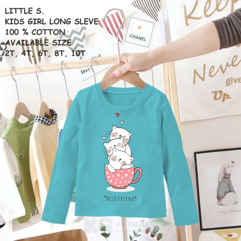 Kaos anak lengan panjang perempuan usia 1 sampai 8 tahun TERLARIS-7