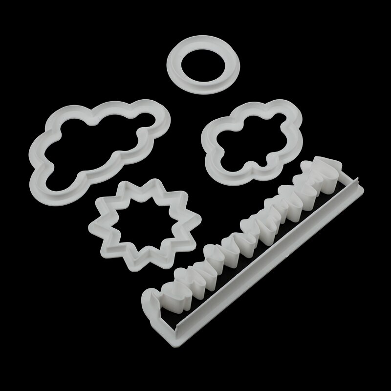 5pcs/set Grass/sun/cloud Fondant Cake Mold Sugarcraft Cookie Mould Cutter Cake Decorating Tool Bakeware