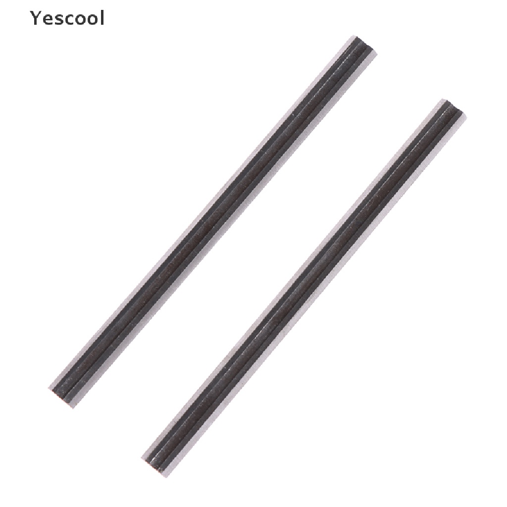 Yescool 2Pcs Mata Pisau Serut Karbit 82mm Reversible Untuk Mesin Planer Pekerjaan Kayu