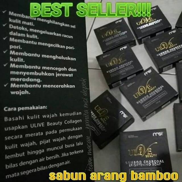 MSI Bamboo Charcoal Brightening Soap_Sabun Bamboo