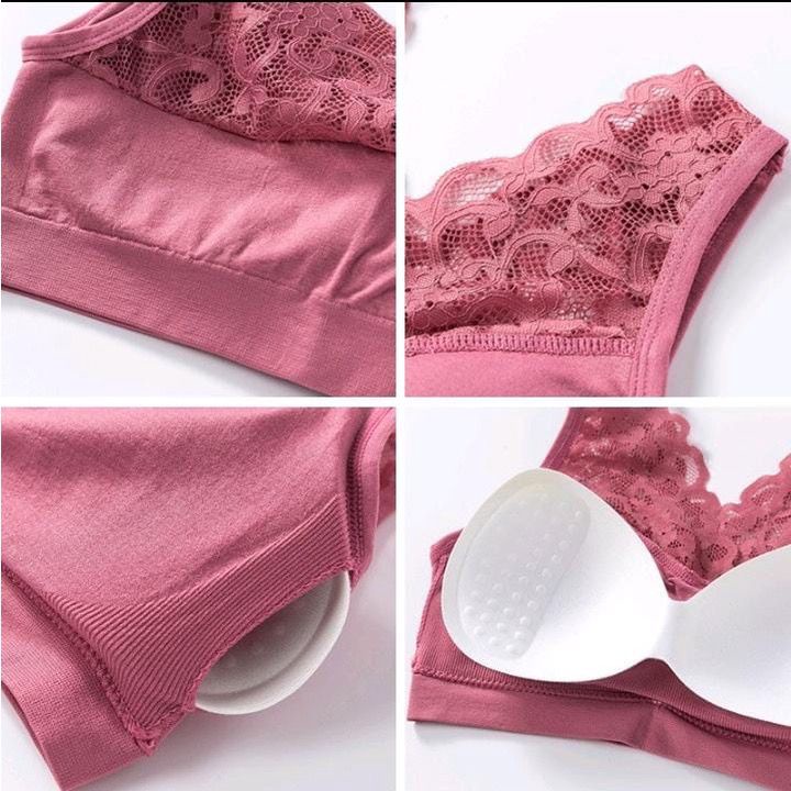 [ LINGERIE MASTER ] - (B-2) Bra BH Wanita Tanpa Kawat Bahan Halus Bralette Lingerie Elastis Sexy dengan Busa IMPORT High Quality-3