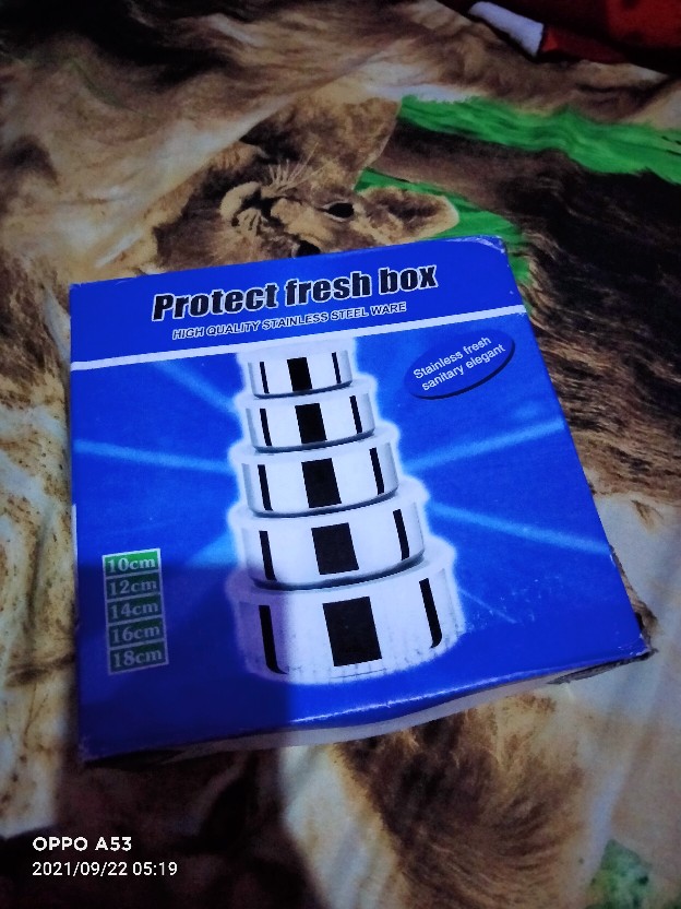 Panci Susun 5 Stenless Beranak Box Biru