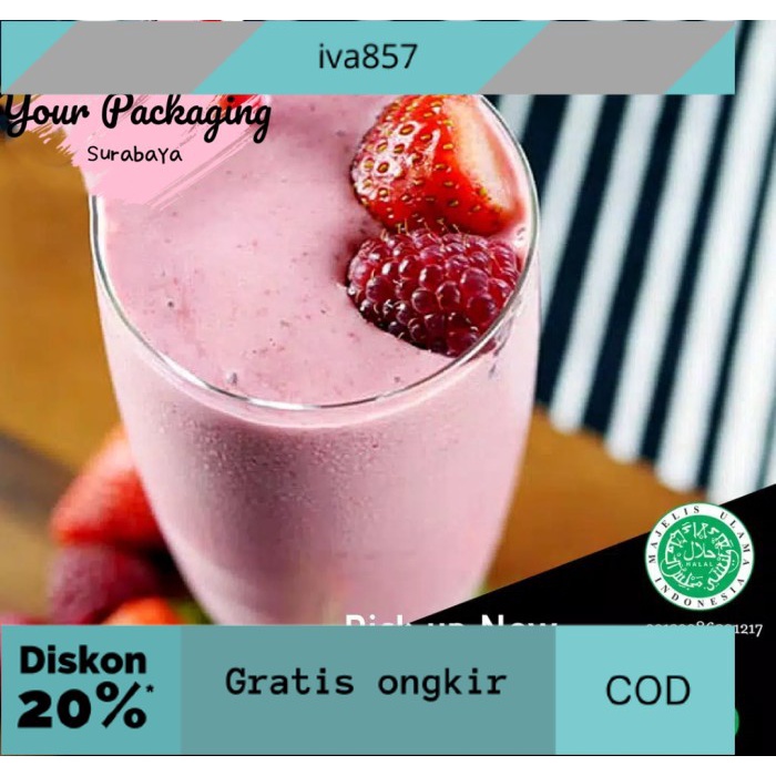 

PROMO Bubuk Minuman Strawberry 1 Kg / Strawberry Powder 1000gram GRATIS ONGKIR