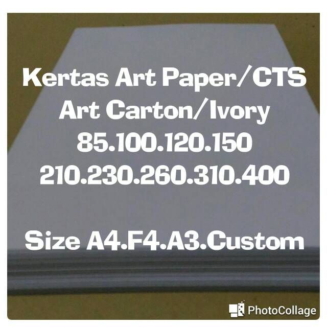 

Kertas Art Carton / Ivory 260gsm A4 (21x30) l F4 (21,5x33)