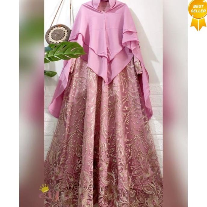 PROMO BROKAT JUMBO PET PESTA BAJU GAMIS SYARI MEWAH MUSLIM BORDIR MUTI