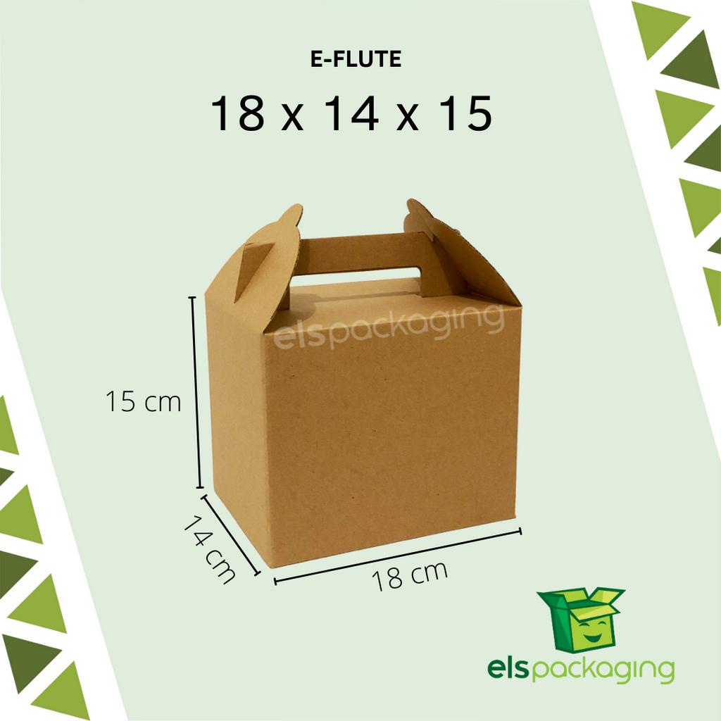 

Kardus Eflute gable box thinwall premium box hampers bingkisan box murah dus thinwall 18x14x15