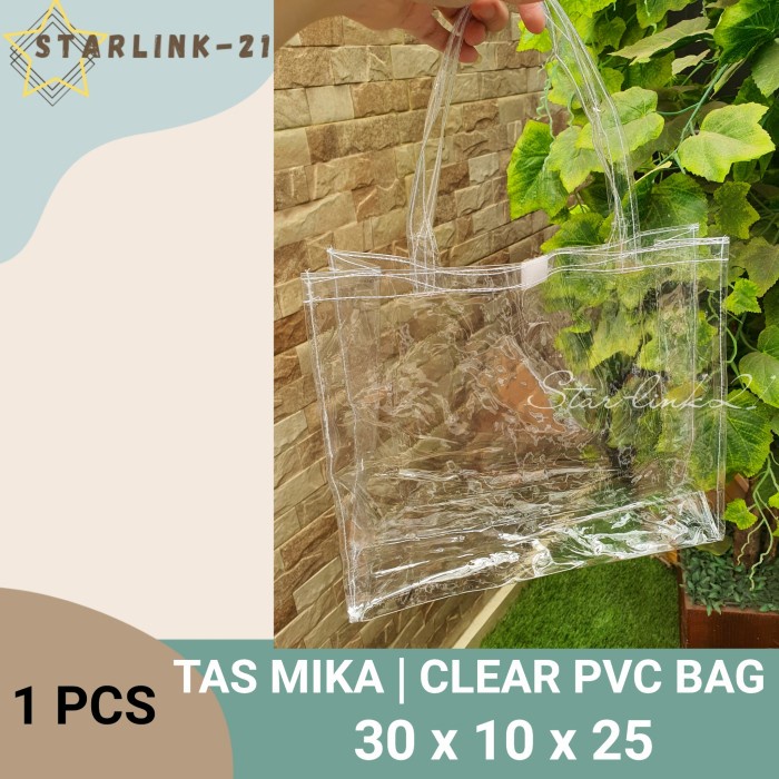 

TAS MIKA BENING | CLEAR PVC BAG | Tas Transparan | Goodie Bag 30x10x25