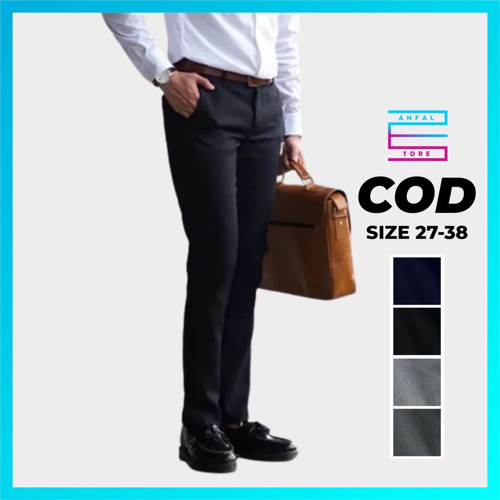 CELANA KANTOR FORMAL PRIA SLIMFIT BAHAN DASAR KAIN WOL CELANA KERJA PRIA