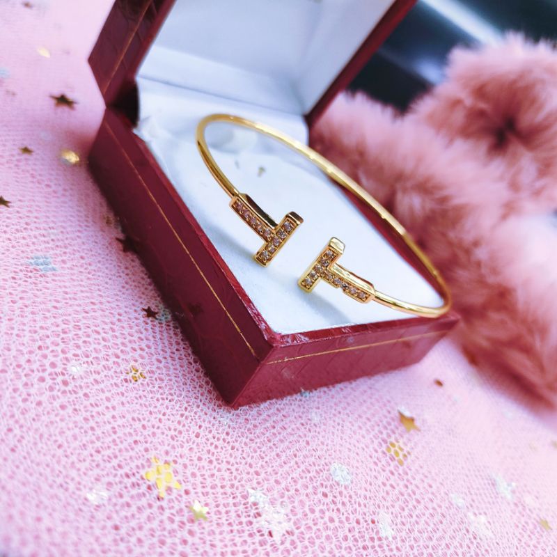 Gelang Bangle Wanita Titanium Anti Karat498MD
