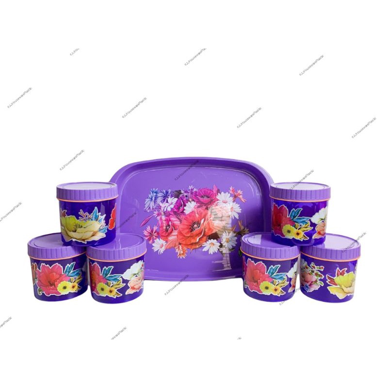 Calista Toples Kue Nampan Jumbo 7IN1 Toples Nampan Lebaran Toples Kue kering Toples Nastar Toples set nampan murah TONAM