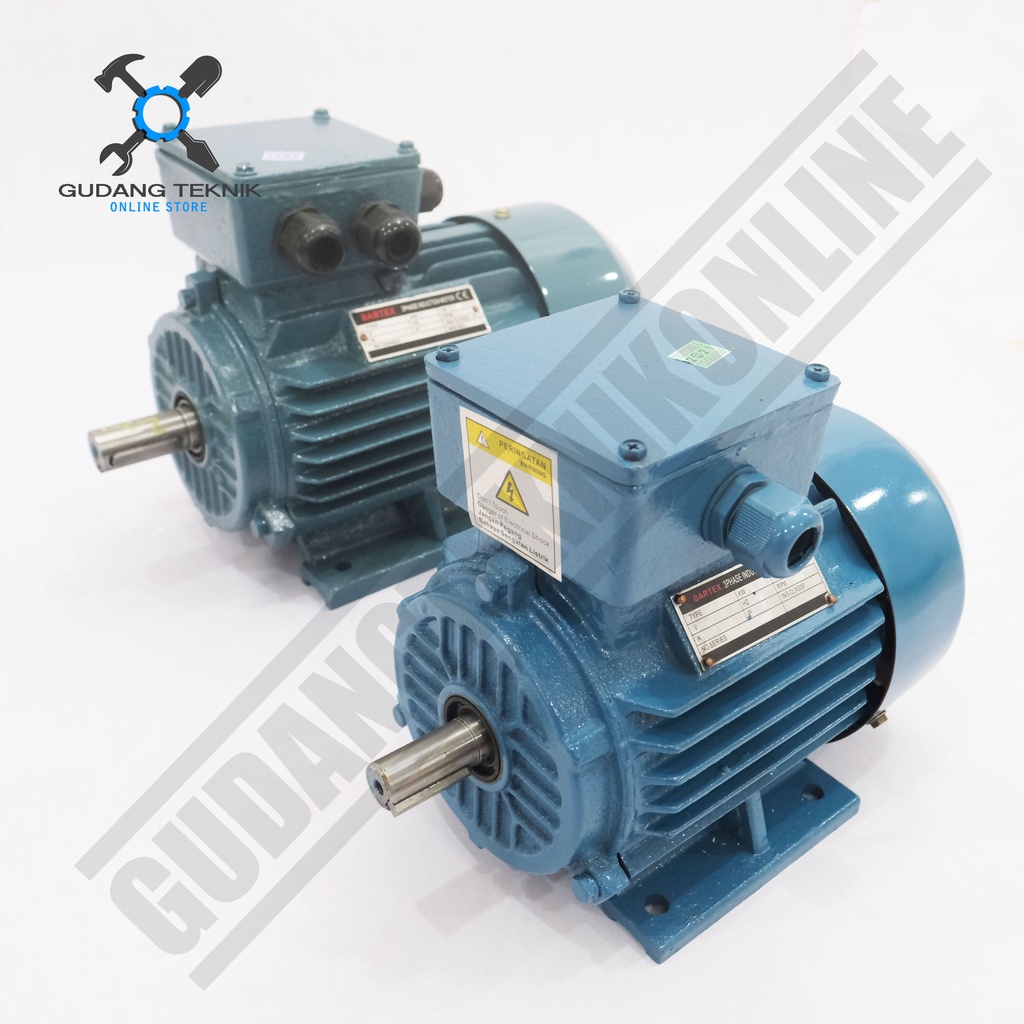 Dinamo Motor Penggerak 1 Hp 2P 3Ph 3000Rpm BARTEX - Dinamo Elektro Motor BARTEX 1Hp 4P 3 Phase 1500Rpm