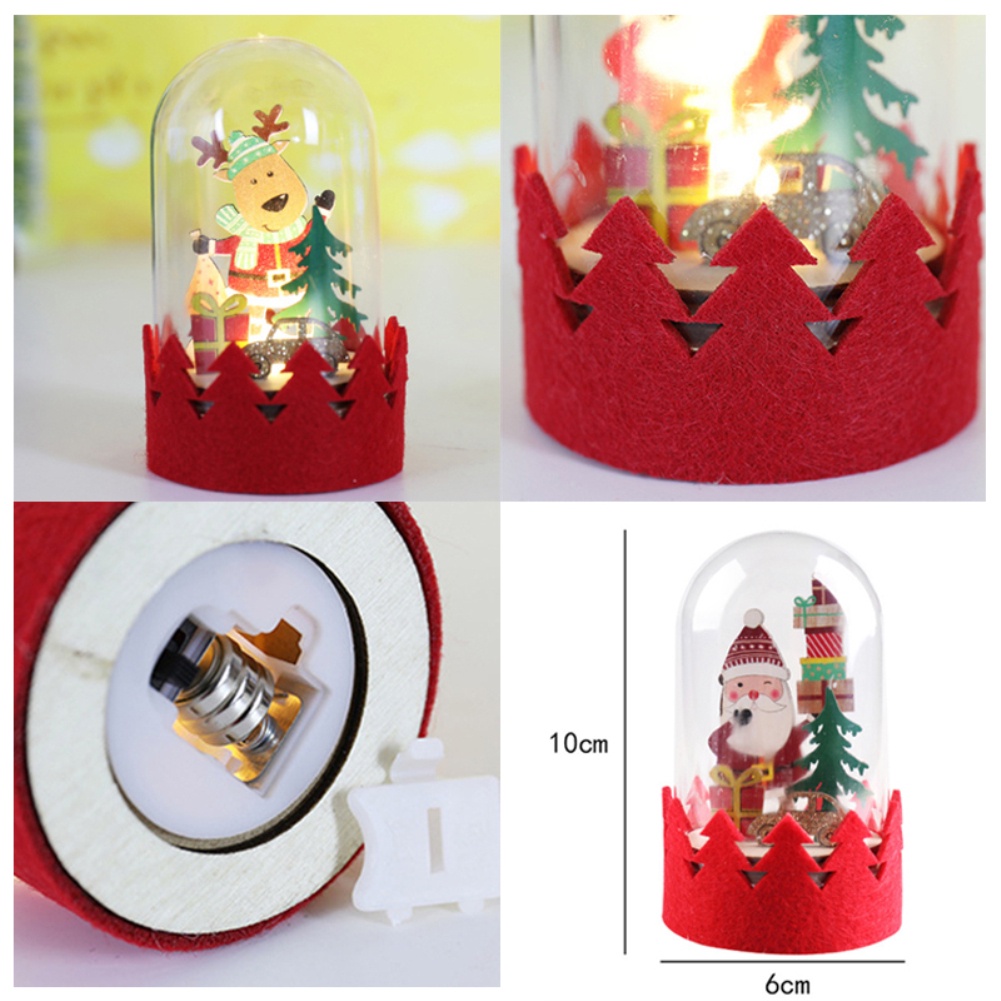 Lampu Led Desain Santa Claus Snowman Deer Untuk Dekorasi Natal