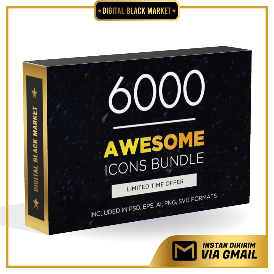 6000 Flat Icons Big Bundle - Vector Designs
