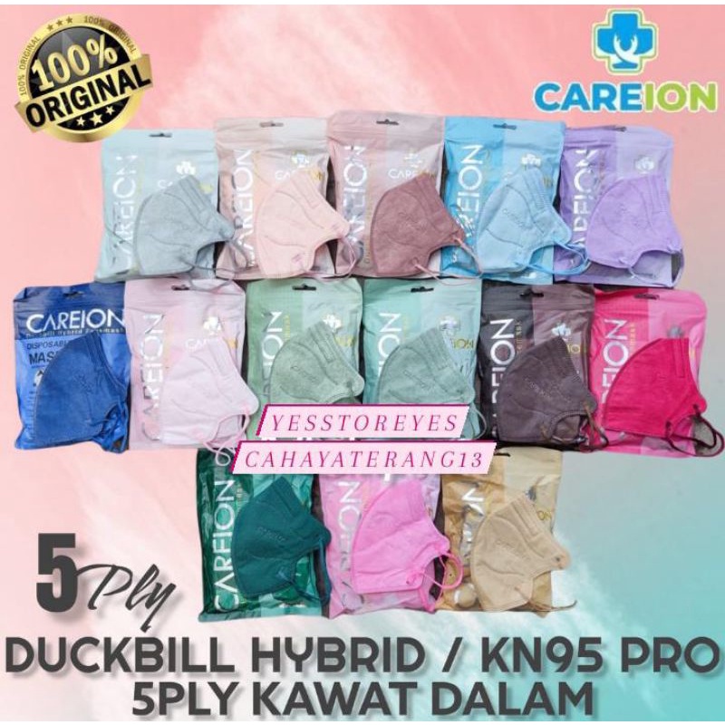 READY MASKER DUCKBILL 5 PLY ADA KAWAT HYBRID MERK CAREION CARE ION ISI 10 LBR WARNA SILVER SHRIMP POWDER DAN MATCHA