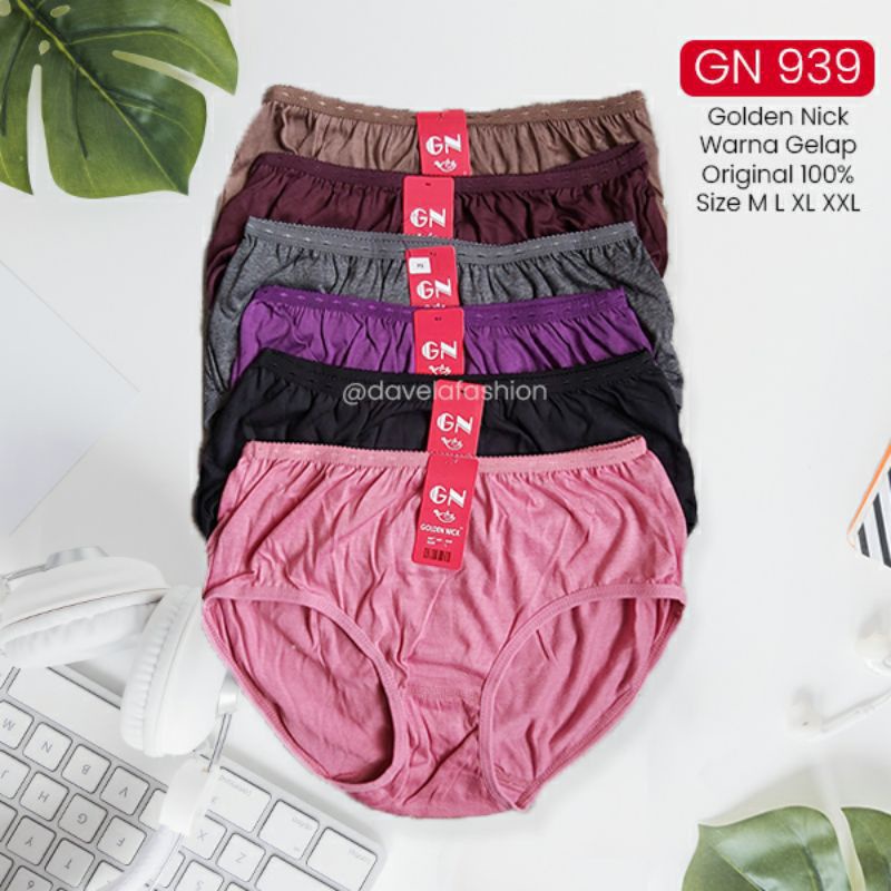 GOLDEN NICK GN939 Celana Dalam Cd Wanita Maxi Set 6 pcs