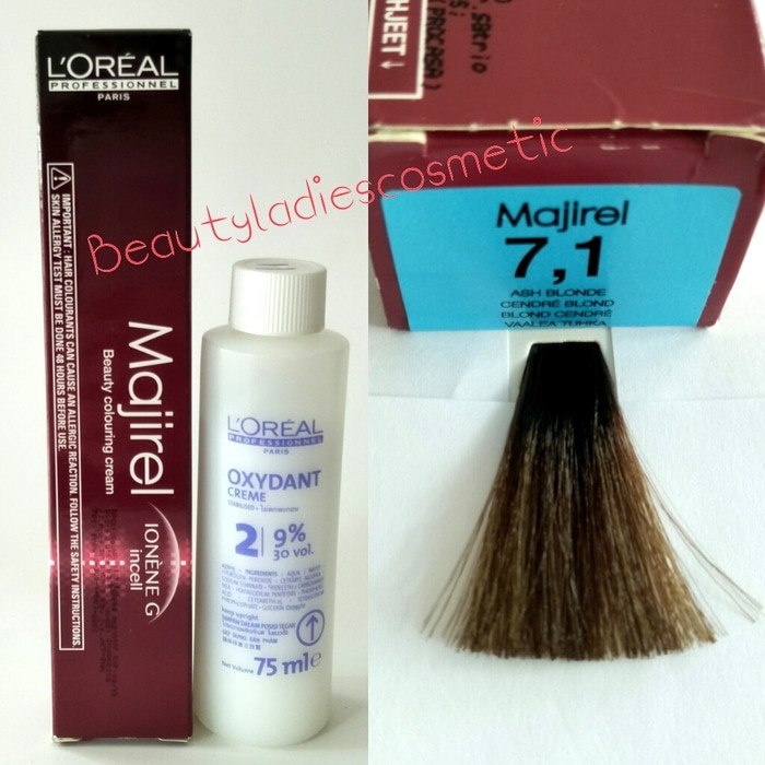 New Trend Loreal Majirel Hair Color Ash Blonde No 7 1 Murah