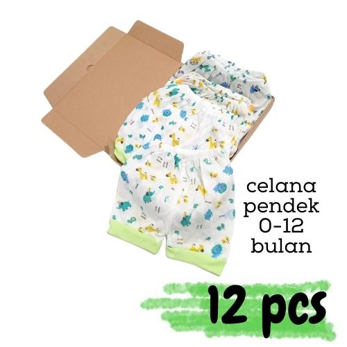 [12 pcs] Celana Bayi Pendek Celana Pendek Bayi