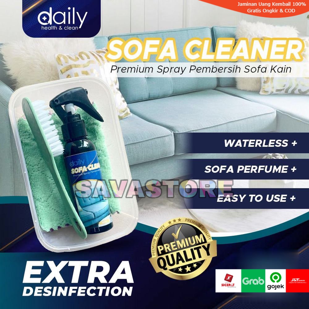 SPRAY PEMBERSIH AMPUH SOFA KAIN - SOFA CLEANER PACK PREMIUM WATERLESS