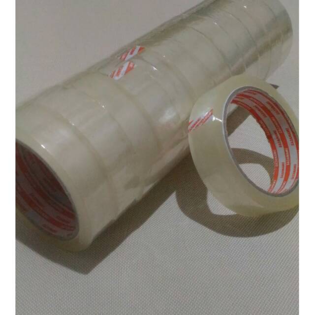 

Lakban bening 1 inch perekat lem sazanami murah bagus