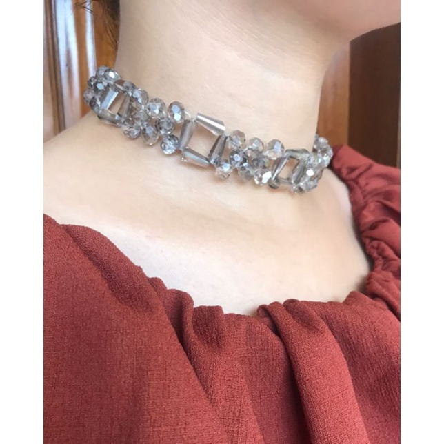 Daphene Kristal Clear and Doff Choker