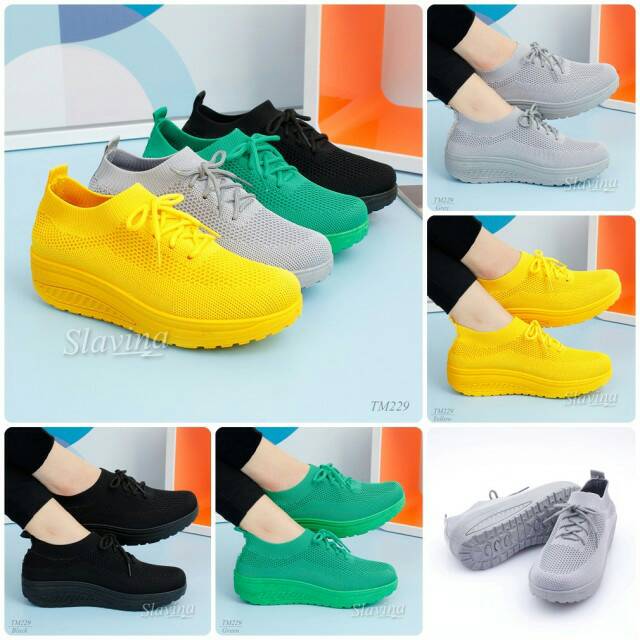 Sepatu Wanita Slavina Essella Wedges*
& Sponge Insole
Flyknit Series #TM229
*[ORIGINAL BRAND]*