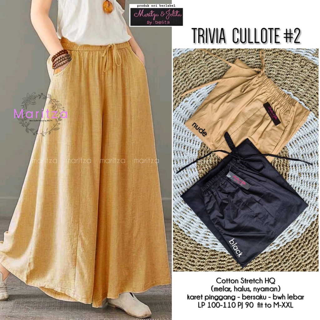 Trivia Cullote - Trivi Kulot / Summer Kulot Cotton Linen Rami Premium HQ Jumbo ( KULOT KATUN )