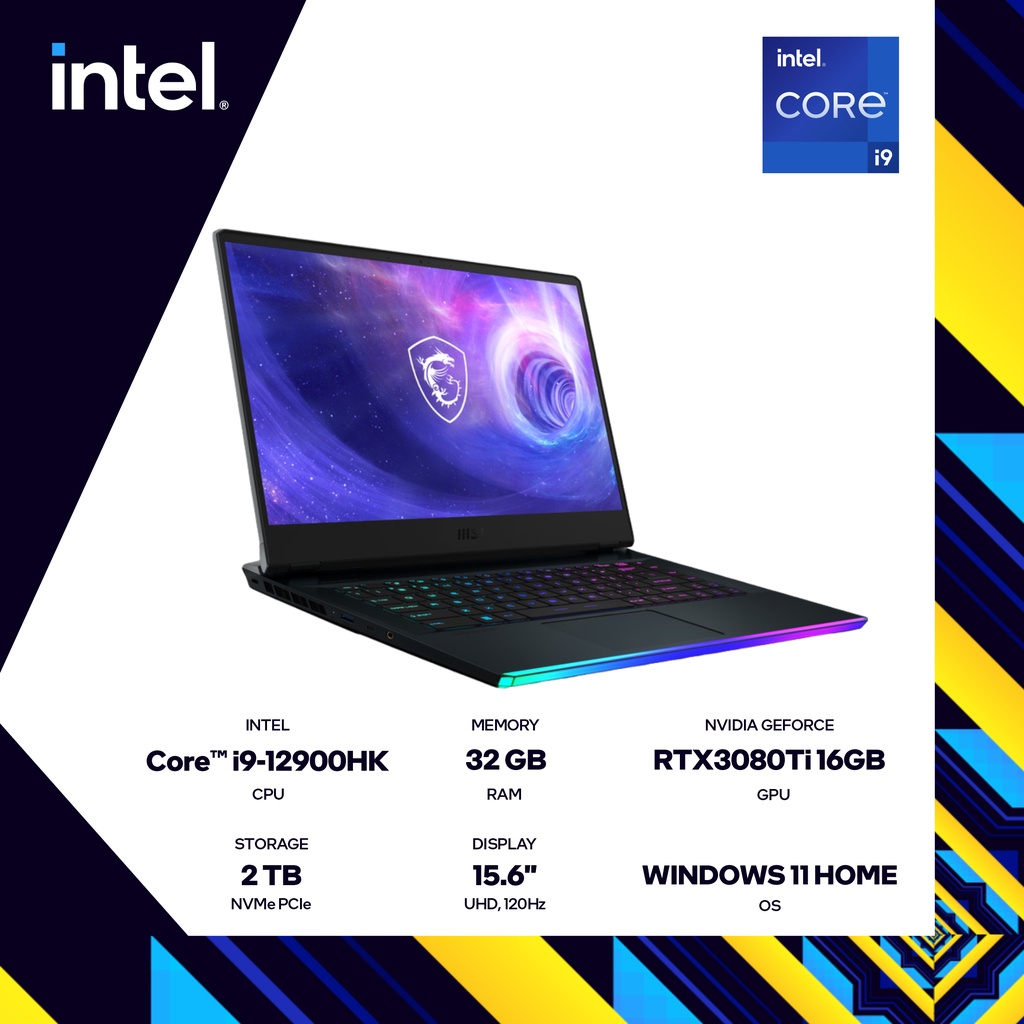 MSI Raider GE66 12UHS [9S7-154414-290] i9-12900HK 32G 2T RTX3080Ti 16G