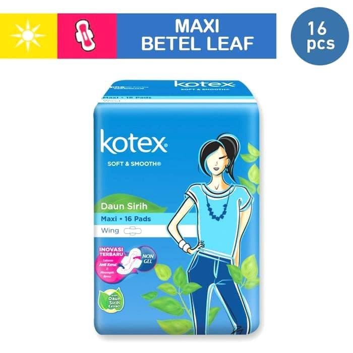 KOTEX Pembalut Daun Sirih Wing isi 16pad