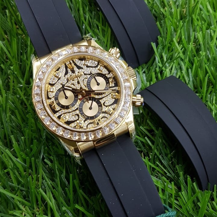 New Rolex Daytona Cosmograph Eye Tiger Diamond JH Swiss Clone 1:1 Garansi 1th