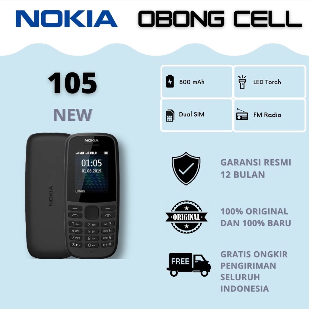 HP NOKIA 105 NEW GARANSI TAM BERKUALITAS